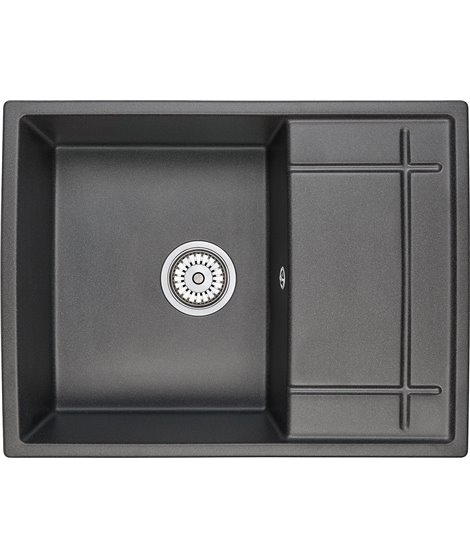 Кухонная мойка Granula GR-6501, черный, 650x500 мм