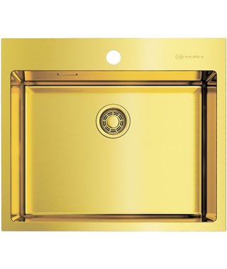 Кухонная мойка Omoikiri Akisame 59-LG, нержавеющая сталь/светлое золото, 4973082