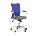 Кресло компьютерное Halmar ANDY (серый/синий)