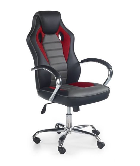 Кресло компьютерное Halmar SCROLL (черный/красный/серый)