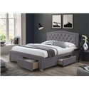 Кровать Signal ELECTRA Velvet (серый) 160/200