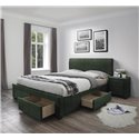 Кровать Halmar MODENA 3 (темно-зеленый) 160/200
