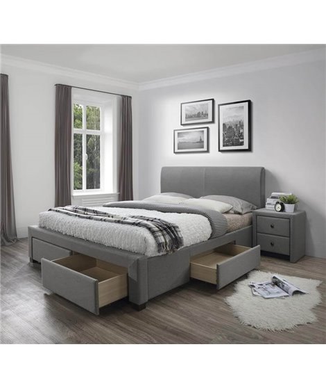 Кровать Halmar MODENA (серый) 180/200
