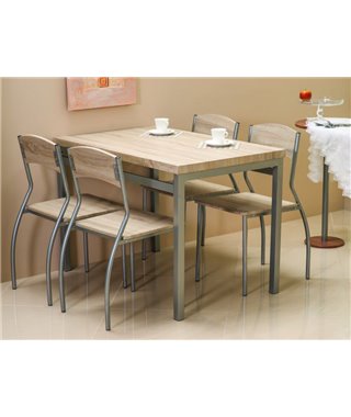 Комплект столовой мебели Signal ASTRO (стол + 4 стула, дуб сонома)
