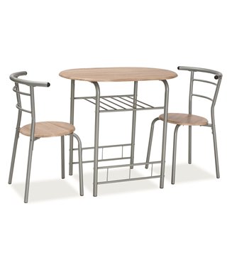 Комплект столовой мебели Signal GABO (стол + 2 стула, дуб сонома)
