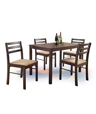 Комплект столовой мебели Halmar NEW STARTER (стол + 4 стула, эспрессо)