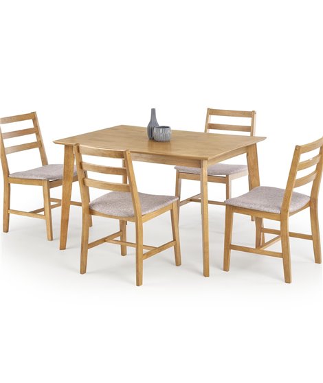 Комплект столовой мебели Halmar CORDOBA (стол + 4 стула, дуб)