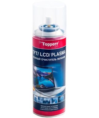 Очиститель для TFT/LCD/PLASMA, спрей-активная пена Topperr 3040, 200 мл