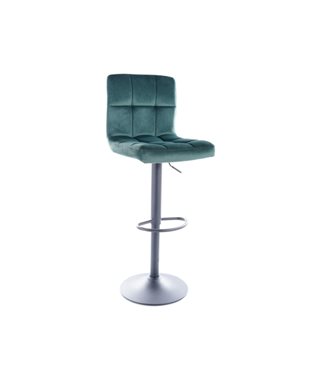 Барный стул Signal C105 VELVET (зеленый/черный)