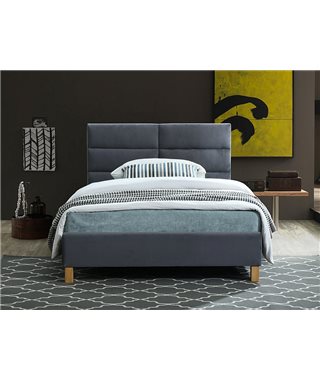 Кровать Signal SIERRA VELVET TAP.150 (серый/дуб) 120/200
