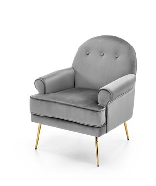 Кресло Halmar SANTI (серый/золотой)