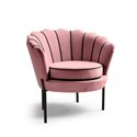 Кресло Halmar ANGELO (розовый/черный)