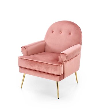 Кресло Halmar SANTI (розовый/золотой)