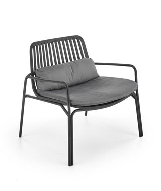 Кресло HALMAR MELBY (черный/серый)