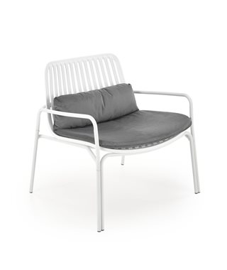 Кресло HALMAR MELBY (белый/серый)