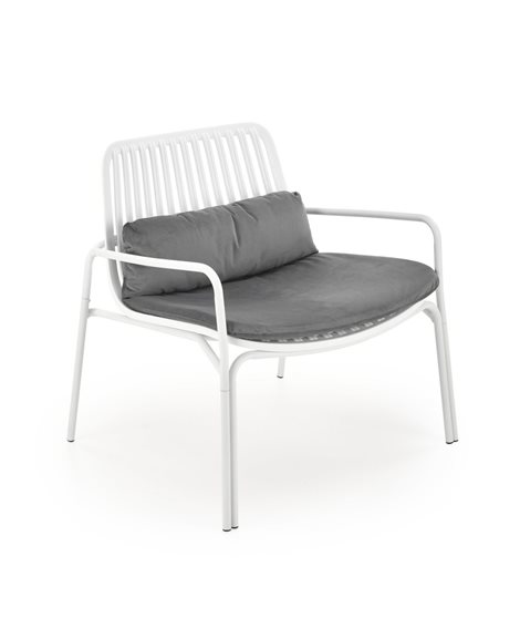 Кресло HALMAR MELBY (белый/серый)